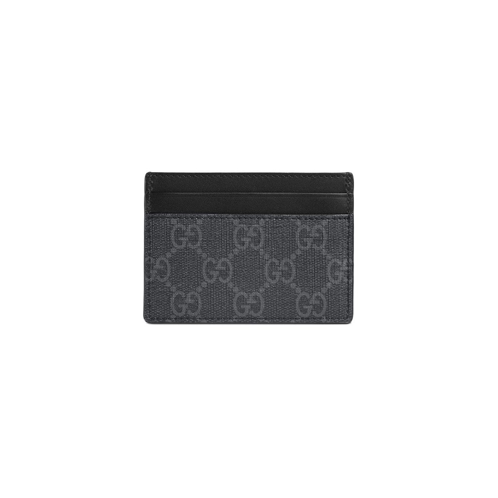 Gucci Kingsnake GG Supreme Canvas Card Holder - Black 100% Authentic