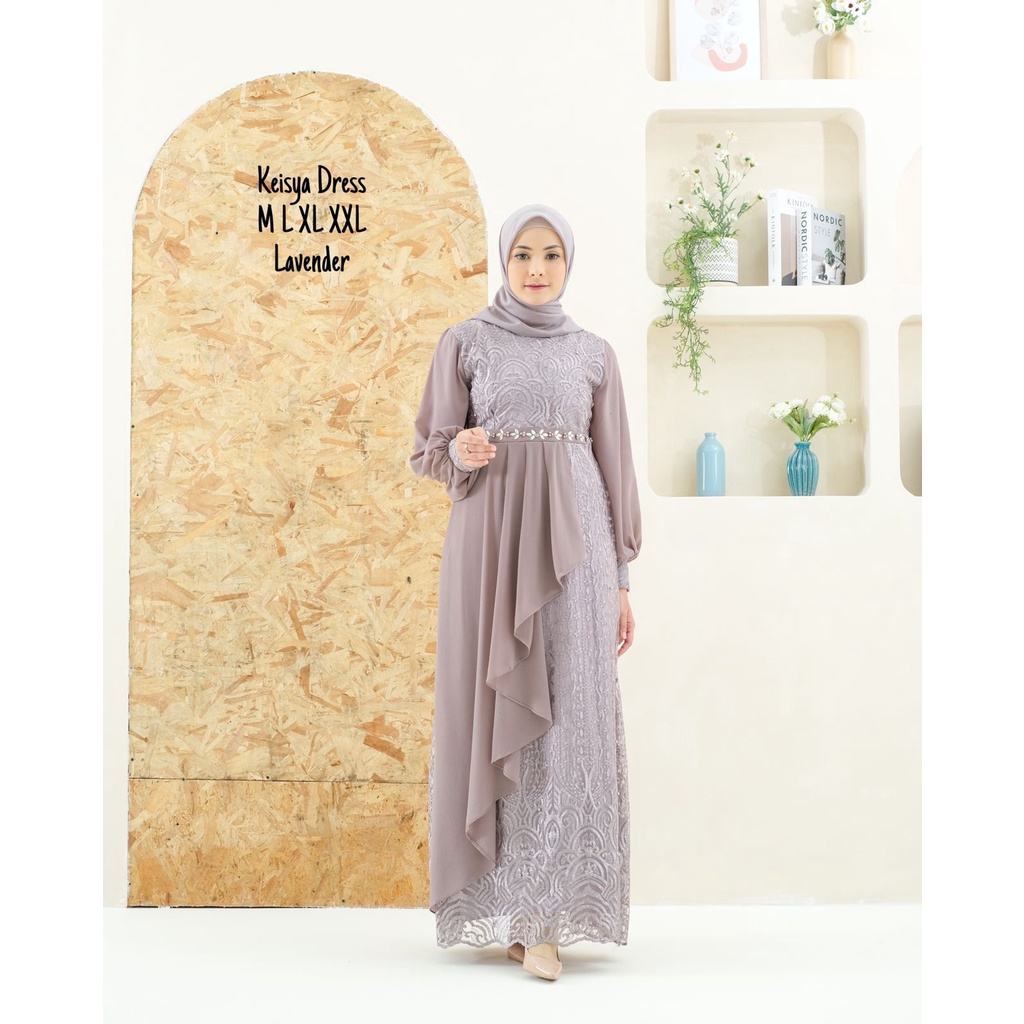 Keisya Dress Terbaru / Kebaya Modern Original Terbaru / Gamis Brukat Tille / Kebaya Kondangan Pesta