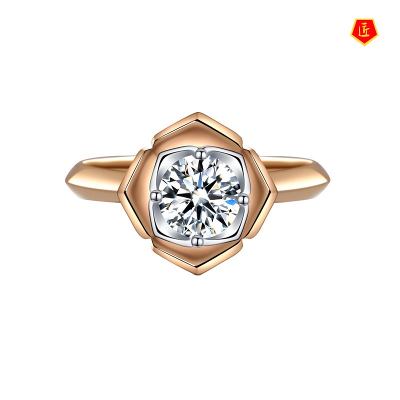 [Ready Stock]New Elegant Camellia Ring Pt950 Rose Gold