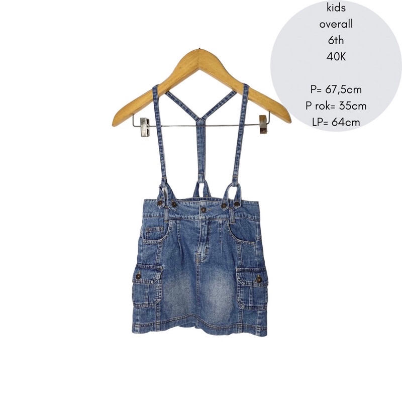 overall kids anak rok jeans second bekas preloved