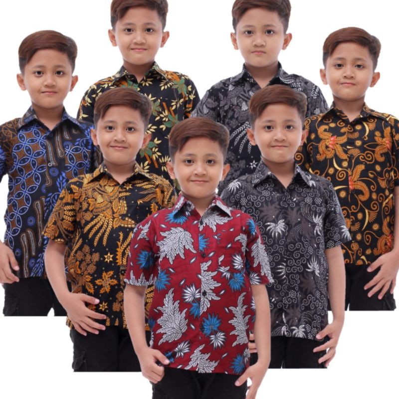 KEMEJA BATIK ANAK COWOK  TERBARU PART 1 Shopee Indonesia