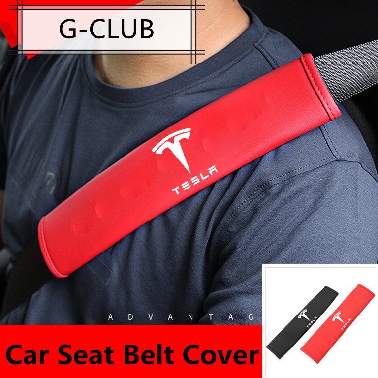 G-club Cover Sabuk Pengaman Mobil Universal Bahan Kulit Untuk Tesla