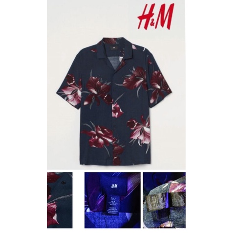 Kemeja Pria H&amp;M Paterned Resort Shirt