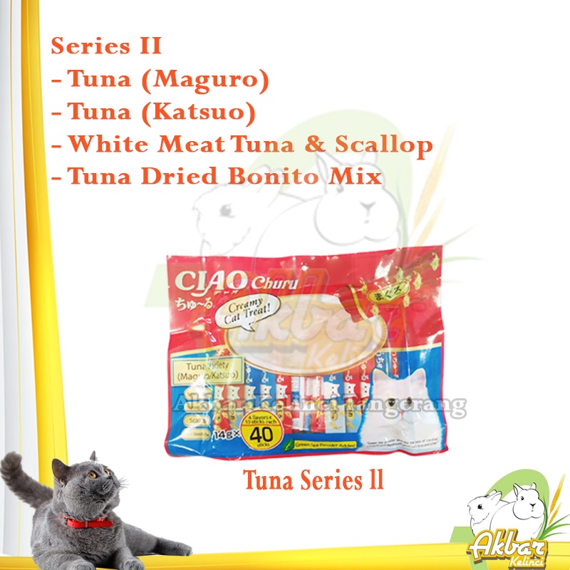 Ciao Snack Kucing Liquid isi 40 pcs Makanan Kucing Ciao 40pcs