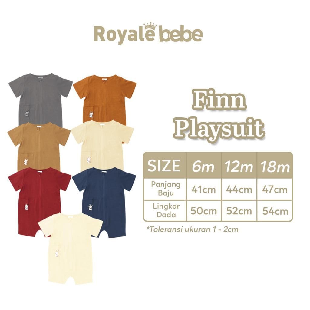 Royale Bebe Finn Playsuit - Romper Sleepsuit Bayi