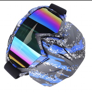 Helm sepeda motor Naik Kacamata Kacamata dengan Masker Helm sepeda motor Naik Kacamata Kacamata dengan Masker