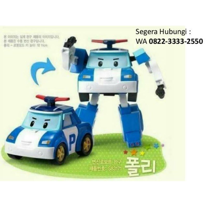 Mainan robot car deformed mobil polisi