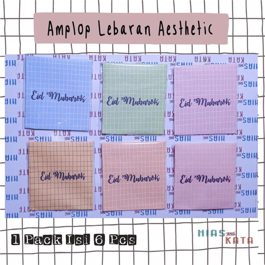 

Amplop Lebaran Aesthetic Angpao Idul Fitri 1 pack isi 6 ( Bisa Custom)