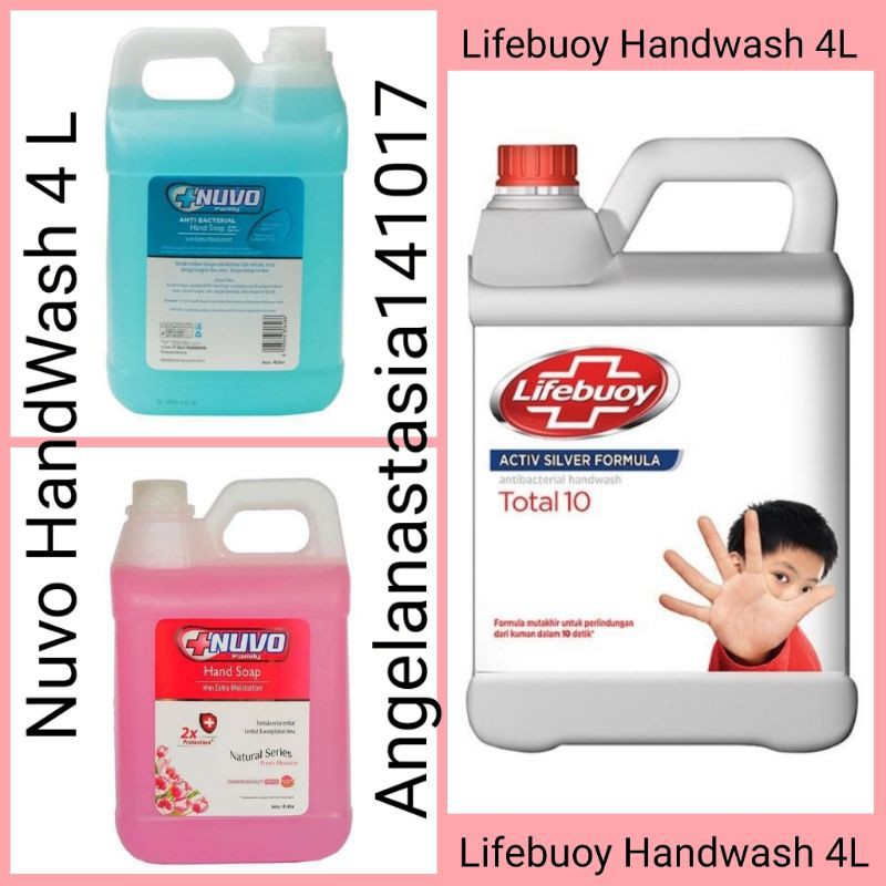 Promo Sabun Nuvo Lifebuoy Hand Soap Anti Bacterial 4 liter/sabun nuvo lifebuoy cuci tangan 4000ml