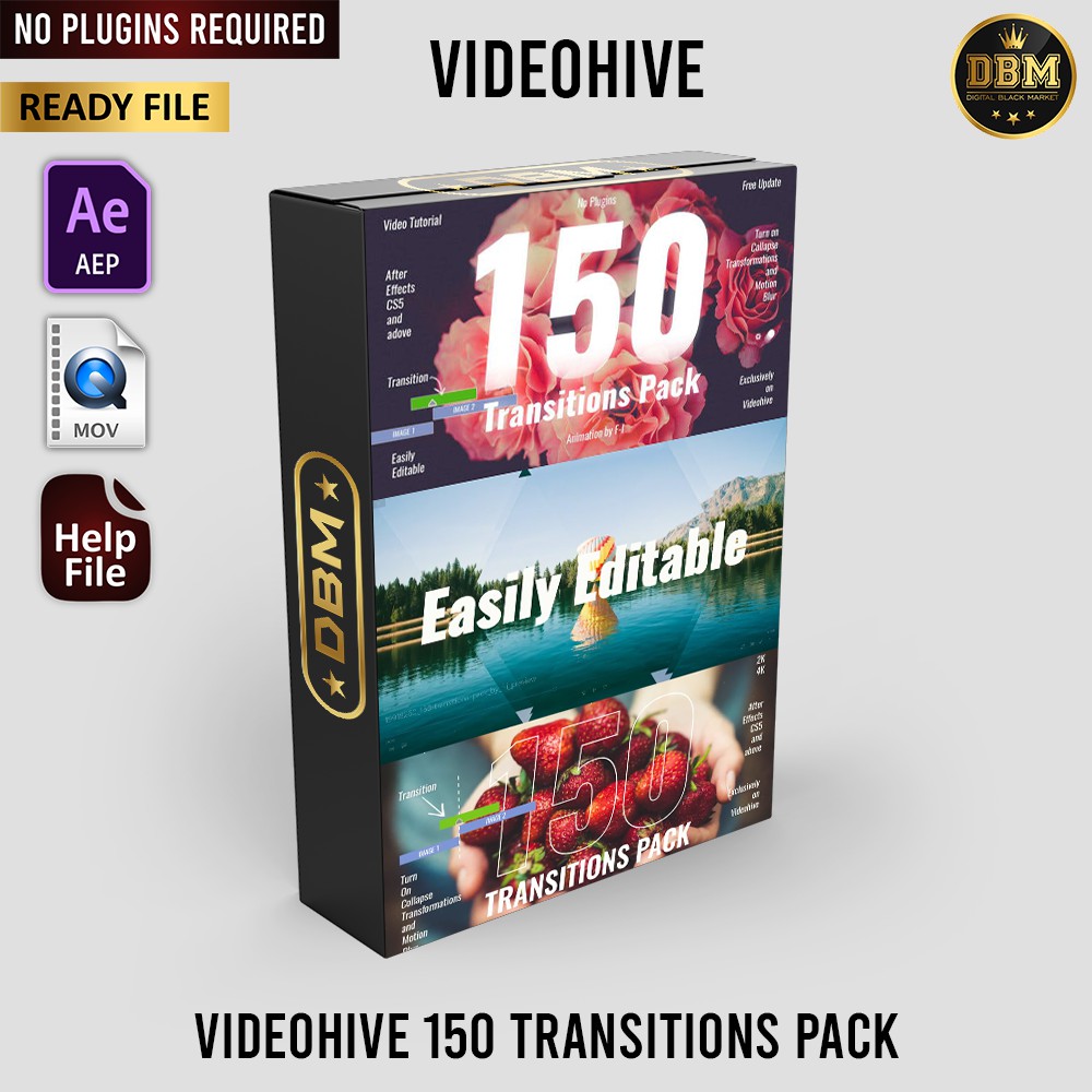 150 Transitions Pack - After Effects Project Files