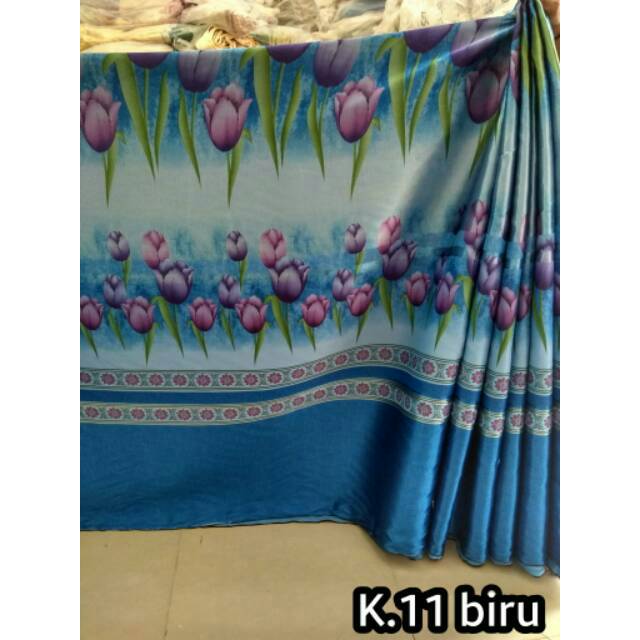 Kain gorden import #kainsaja korden gordyn blackout print bunga floral tulip merek K11 (bahan tebal)