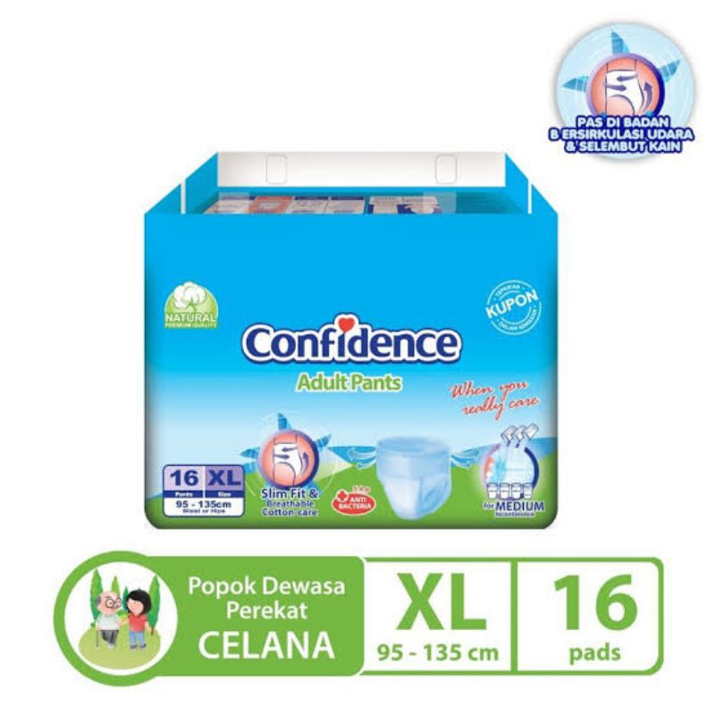JUAL MURAH Pampers CONFIDENCE XL pants model celana popok dewasa isi 16 murah adult diaper