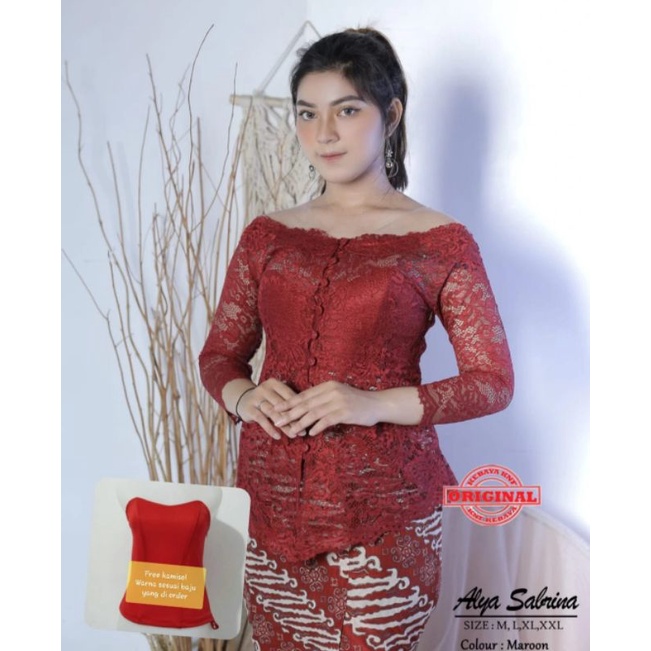 ERKAPE STORE / ATASAN kebaya dan kamisol / kebaya sabrina / kebaya brukat / kebaya brokat premium / 