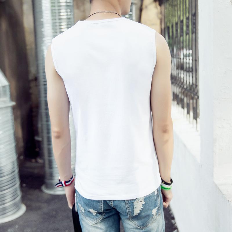  Kaos  Singlet  Pria  Tanpa Lengan Model Ketat Seamless Motif 