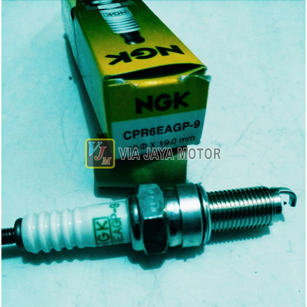 VJM BUSI RACING NGK G-POWER PLATINUM CPR6EAGP-9 KARISMA SUPRA X125 HELM IN KIRANA BLADE KARBU DAN FI