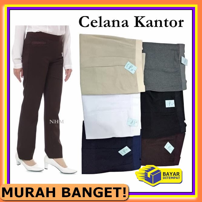 Celana Kain Kekinian Cloy Baggy Pants By Cla Hijab TB345 Celana Kerja Wanita/Celana Kerja Jumbo/Cela
