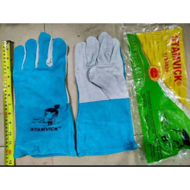 Sarung tangan las kulit merk stamvick/ welding gloves/ safety gloves