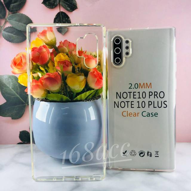 Silikon Jelly Soft Case Bening Samsung Note 10 Pro 10+ Plus Softcase Anti Crack Premium bahan tebal