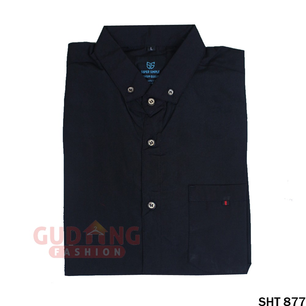 Kemeja Oxford Lengan Pendek Pria - SHT 877