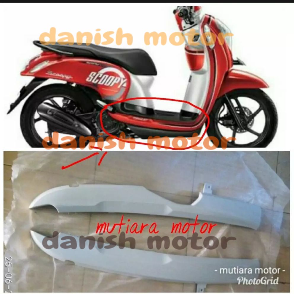 dek LR lantai honda scoopy fi 2013-2016 putih