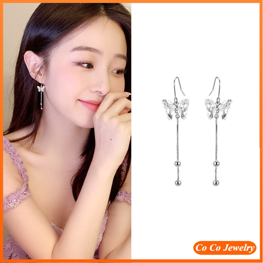 Anting Rumbai Panjang Desain Butterfly Untuk Wanita