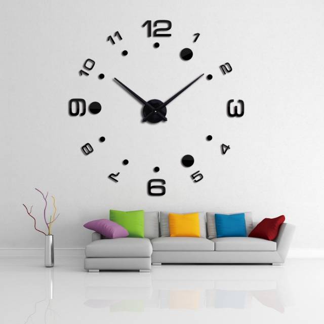 Jam Dinding Besar DIY Giant Wall Clock Quartz Creative Jam Dinding Besar DIY Giant Wall Clock Quartz Creative