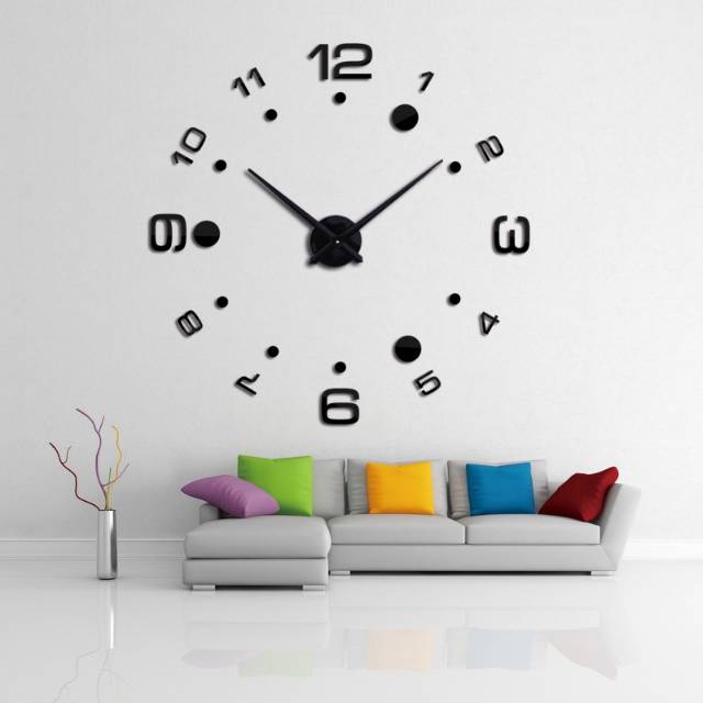  Jam  Dinding  Besar  DIY Giant Wall Clock Quartz Creative 