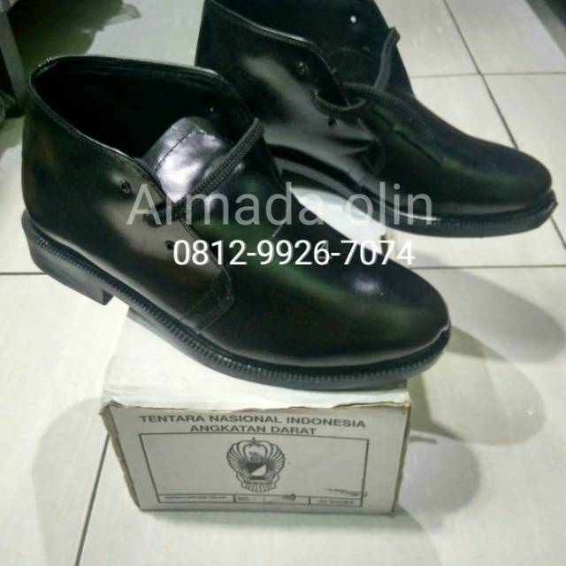 pdh JH | PDH Tni | Sepatu satpam paskibra | Sepatu PDH Kilap kulit SATPAM POLISI TNI | sepatu polisi