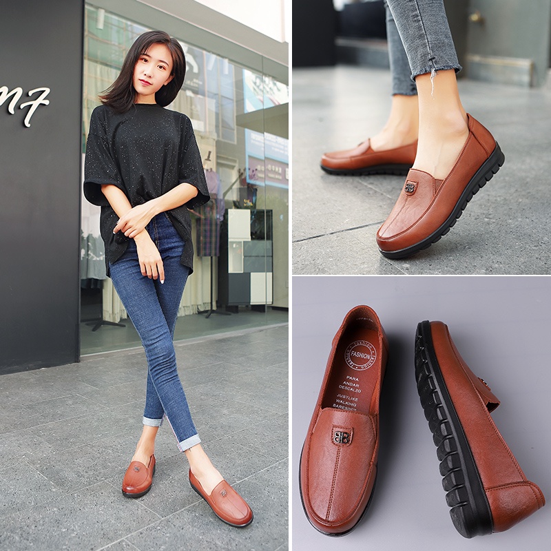 MM92 Sepatu Kerja loafers Wanita Import