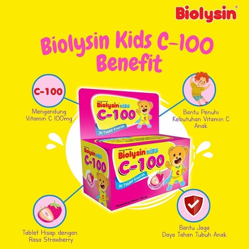 Biolysin Kids C-100 / Vitamin Anak / Multivitamin / Daya Tahan Tubuh