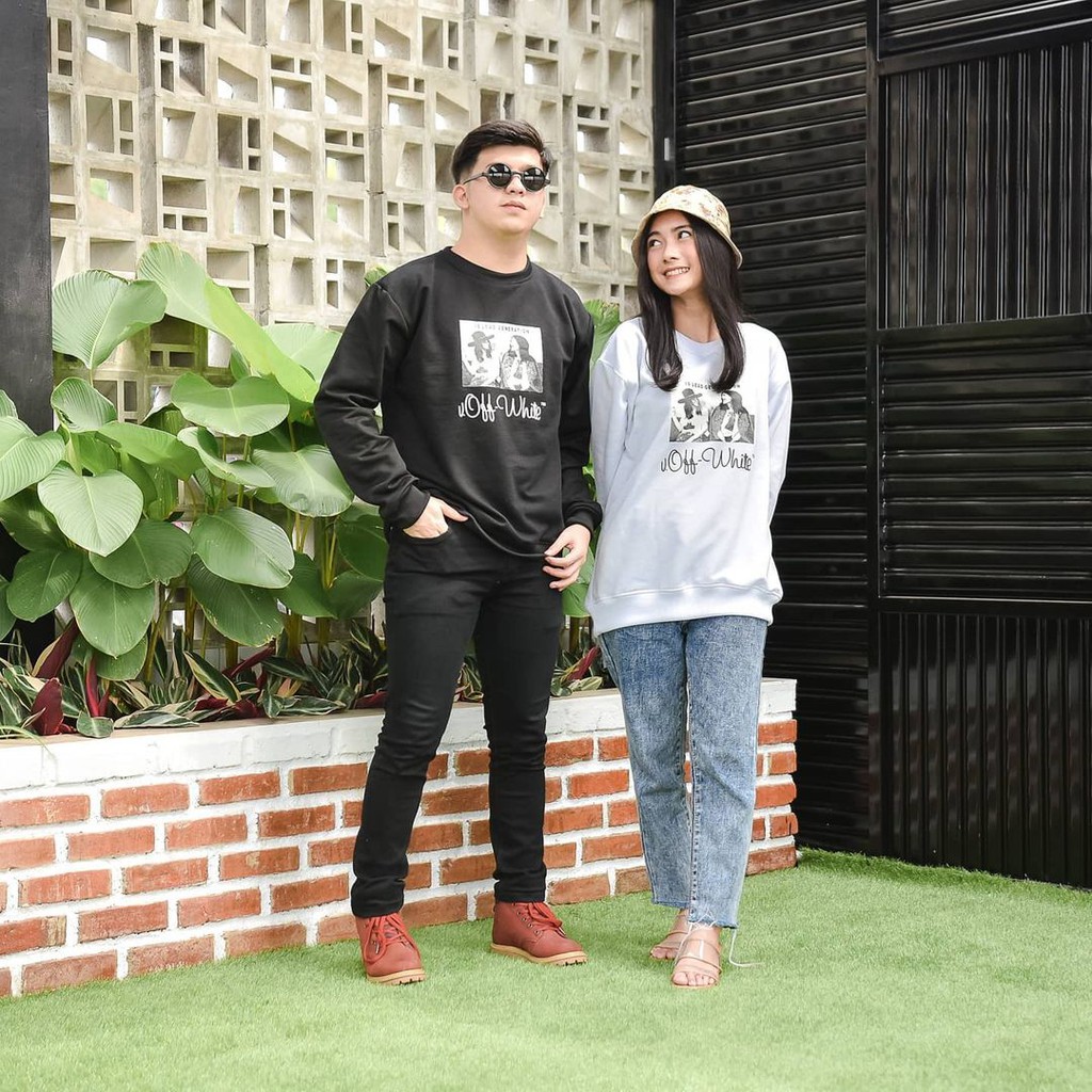 Crewneck Wanita OFFWHITE PICTURE / Crewneck Pria  OFFWHITE PICTURE / Sweater Wanita OFFWHITE PICTURE