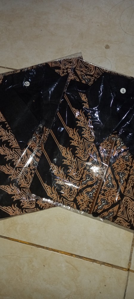 Terlaris Batik Couple Keluarga Motif Modang Coklat