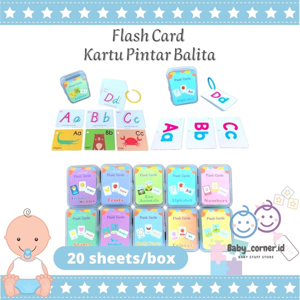 FLASHCARD Kartu Pintar Balita Belajar Membaca | Edukasi Bayi | flash card