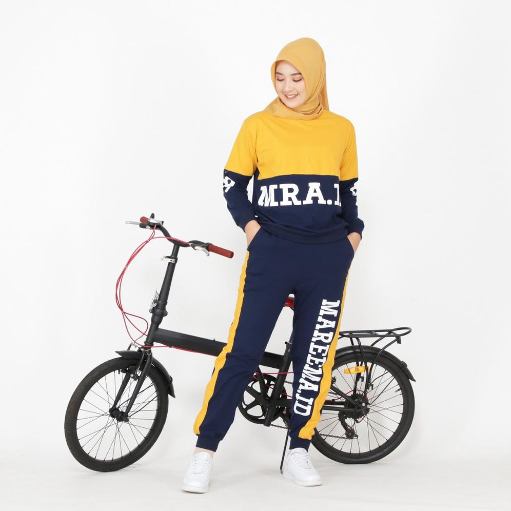 SETELAN OLAHRAGA SENAM WANITA - ONE SET SPORTY SEPEDA GOWES WANITA MUSLIMAH /VANI SET