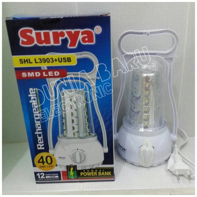 Lampu Darurat / Emergency Lamp Surya Shl L3903+Usb Exclusive