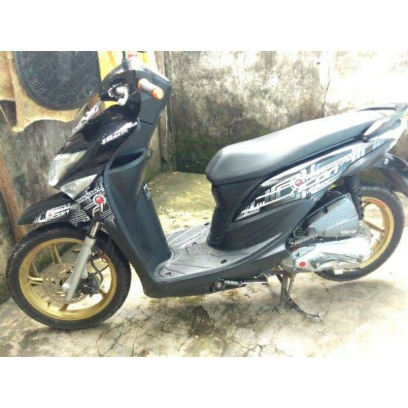 sticker cutting striping beat pop warna hitam