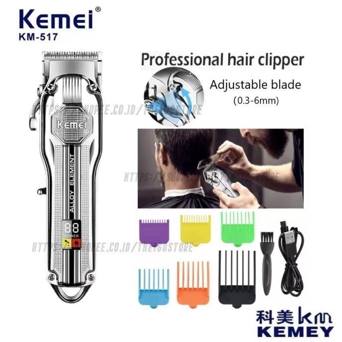 Kemei Alat Cukur Rambut Hair Clipper KM-517 Cordless