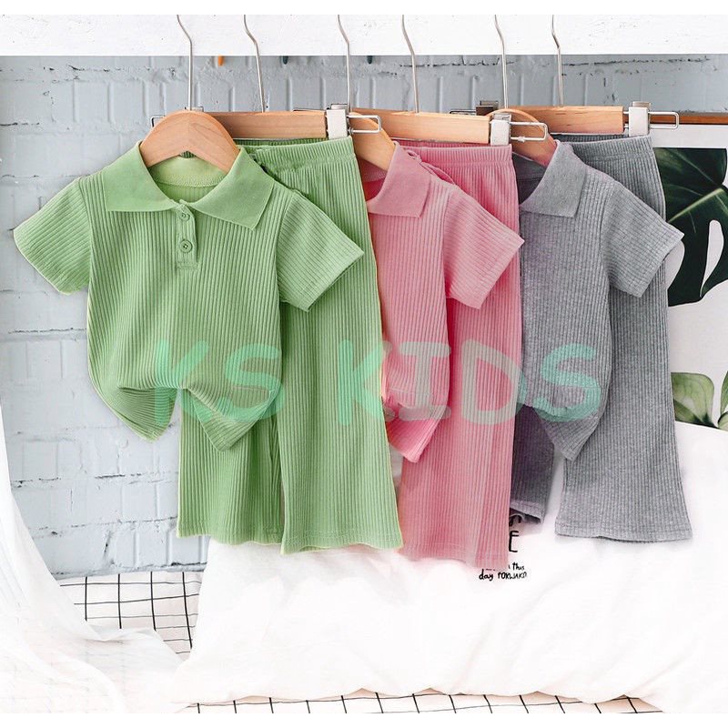 KS Kids - Setelan Anak Perempuan Stelan Anak Cewek Setcel Anak Rajut One Set Knit Anak Korean Style Kekinian Premium Terbaru Usia 3 - 10 Tahun