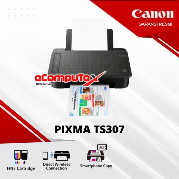 PRINTER CANON INKJET PIXMA TS307 / TS-307 PRINT COPY WIRELESS GARANSI RESMI