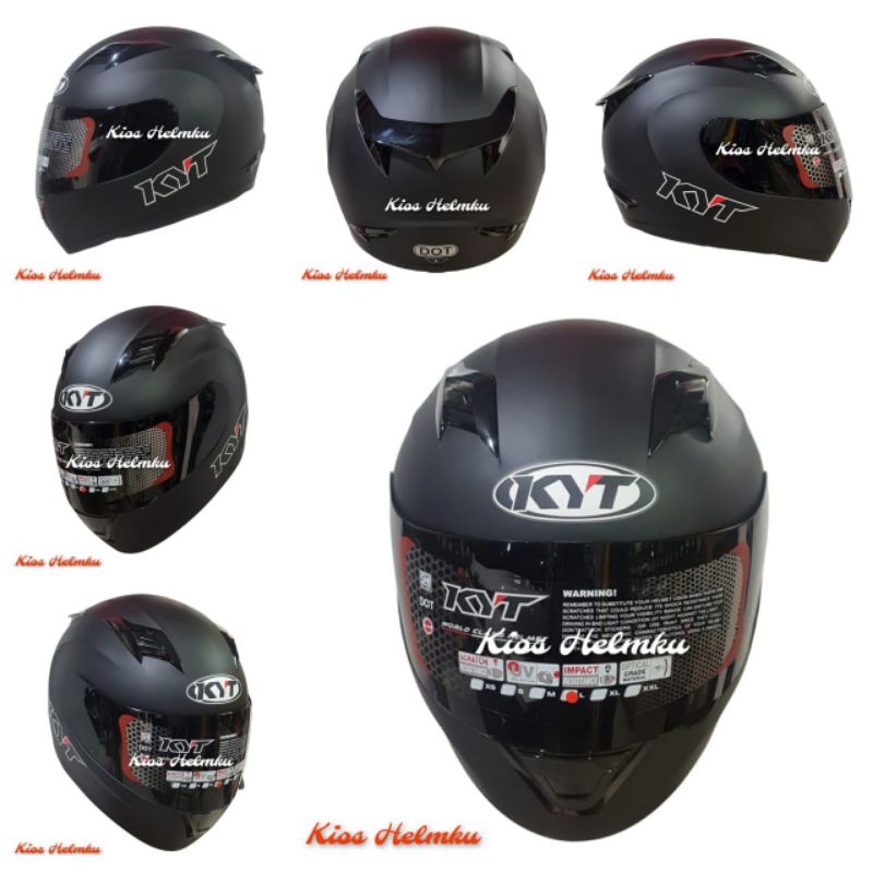 Jual Helm KYT R10 Black doff polos/ KYT original Shopee Indonesia