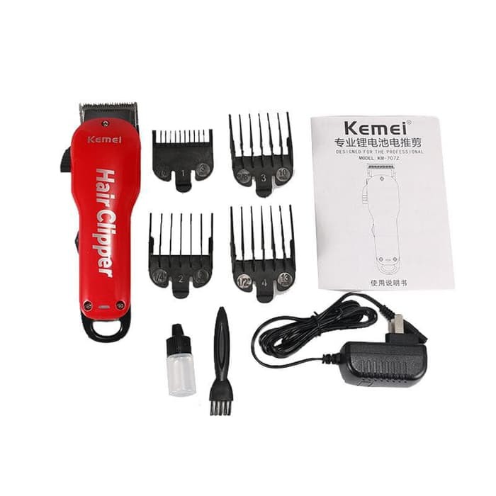 mesin cukur rambut reachargeable kemei km-707z hair clipper cukur