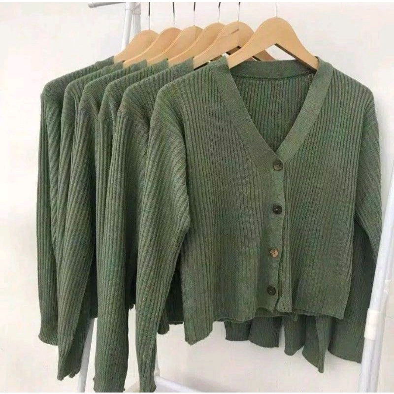 Aira Regin Cardigan Rajut - Crop Cardy kekinian - Cardigan Rajut model terbaru - Cardigan Rajut kekinian - Cardigan Rajut Terkini - Sweater Rajut Cardigan Premium -  Cardigan Rajut Kancing Batok