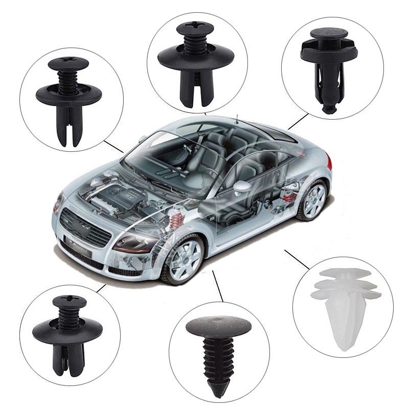 【100 Pcs】Baut Rivet Mobil/Klip Liner Rivet Kancing Mobil/Universal Car Push Pin Fasteners/Clip Trim Kit Mobil