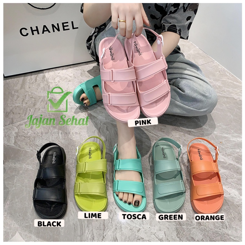 Sandal Wanita Tawana Tali Casual 2021 Sendal Double Strap