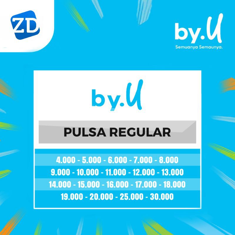 Pulsa Reguler By.U, By U, Byu & HUP Beta