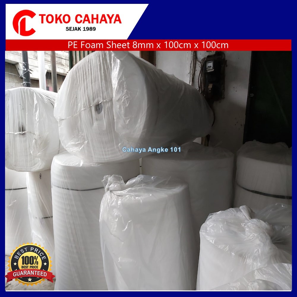 

PE Foam Sheet 8mm x 100cm x 100cm ( Lapisan Tas, Wrapping )