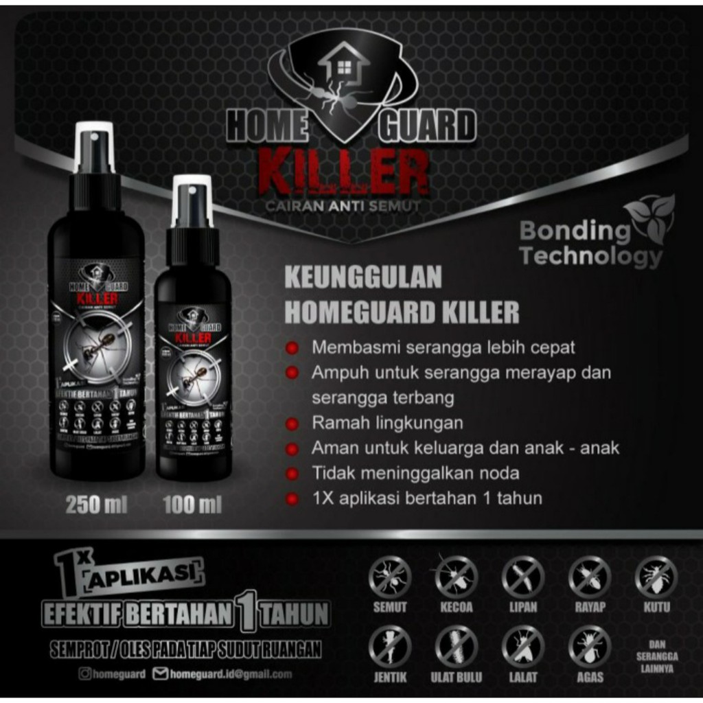 HOMEGUARD KILLER 500ml Cairan Anti Semut Rayap Kecoa Ulat Kutu