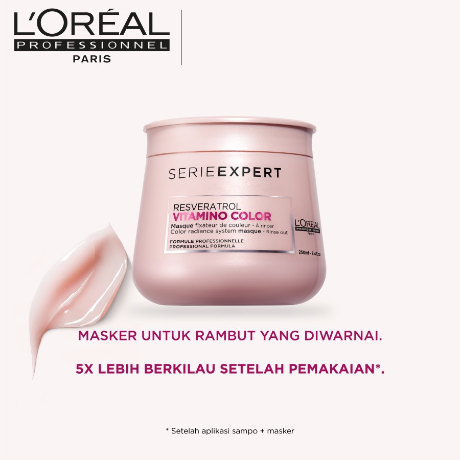 LOREAL PROFFESIONAL SE VITAMINO COLOR HAIR MASK 250ML / Loreal Masque Vitamino Color Aox / Diwarnai