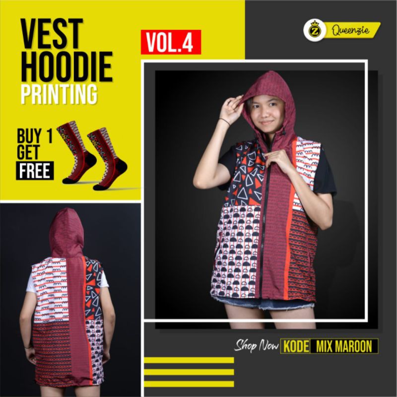 Bilqueen.id Rompi Sepeda Printing Wanita Bahan Parasut