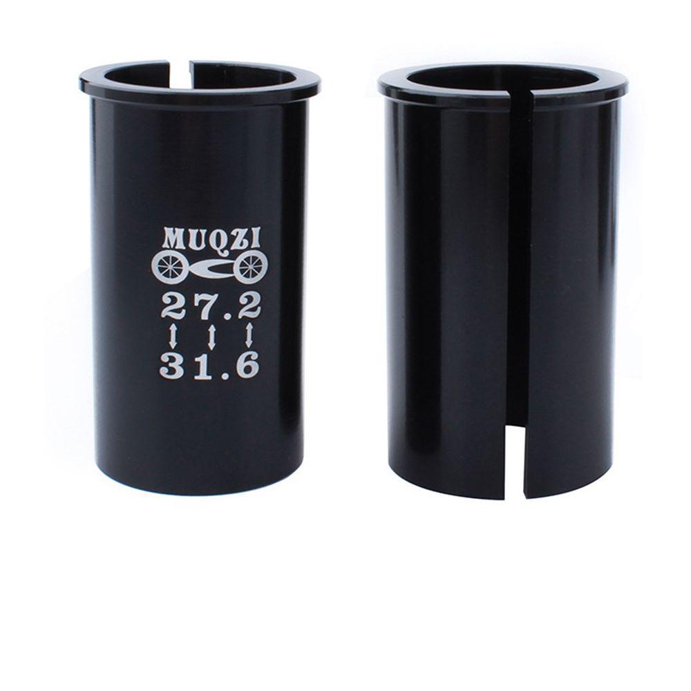 R-FLOWER 1pc Tabung Tiang Kursi Warna Hitam Paduan Aluminium Adaptor Lengan Penurun Sepeda Gunung